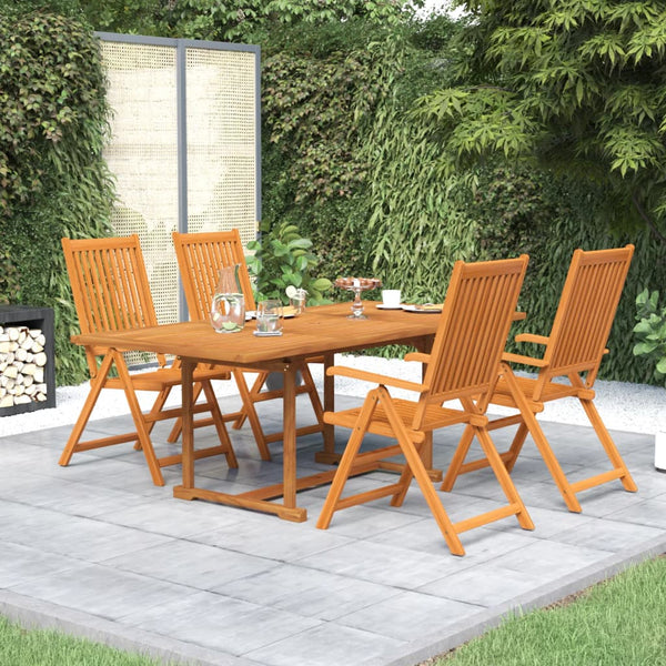 5-tlg. Garten-Essgruppe Massivholz Akazie 150-200 cm