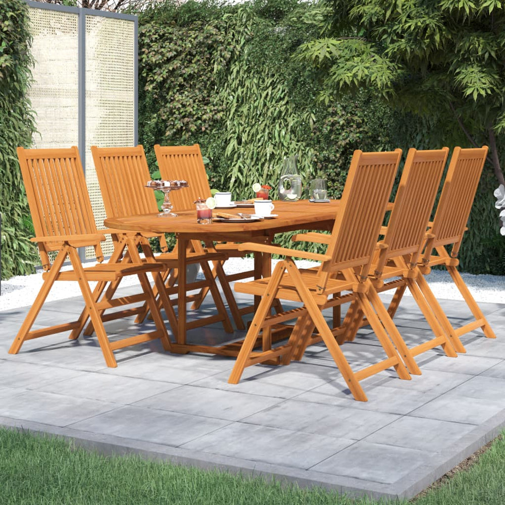 7-tlg. Garten-Essgruppe Massivholz Akazie 160-240 cm