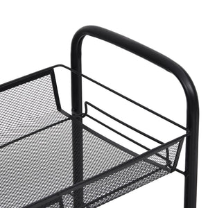 vidaXL Chariot de cuisine à 5 niveaux noir 46 x 26 x 105 cm fer