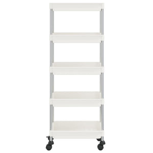 Küchenwagen Weiß 5 Etagen 42x29x128cm