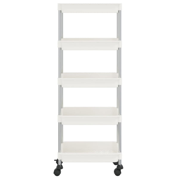 Küchenwagen Weiß 5 Etagen 42x29x128cm