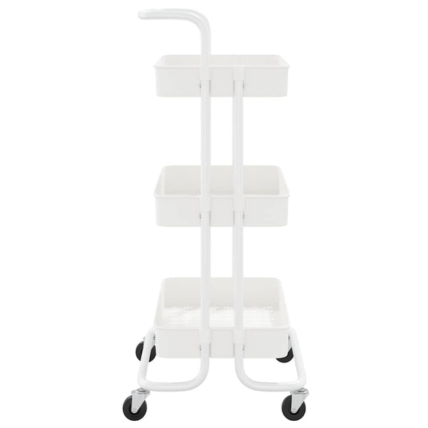 Küchenwagen Weiß 3 Etagen 42x35x85 cm