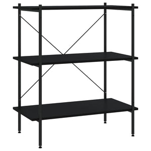 vidaXL Étagère à 3 niveaux noire 80x40x92 cm