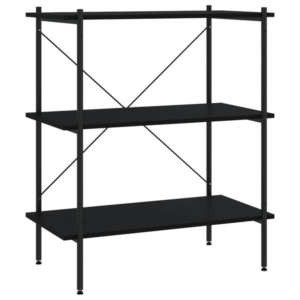 vidaXL Étagère à 3 niveaux noire 80x40x92 cm