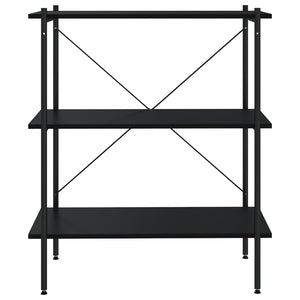 vidaXL Étagère à 3 niveaux noire 80x40x92 cm