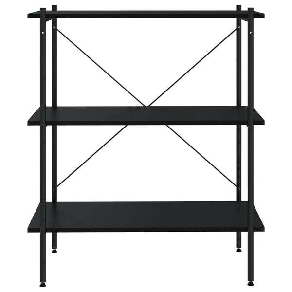 vidaXL Étagère à 3 niveaux noire 80x40x92 cm