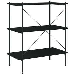 vidaXL Étagère à 3 niveaux noire 80x40x92 cm