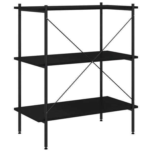 vidaXL Étagère à 3 niveaux noire 80x40x92 cm