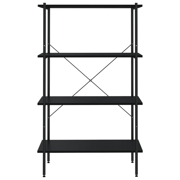 vidaXL Étagère à 4 niveaux noir 80x40x130 cm