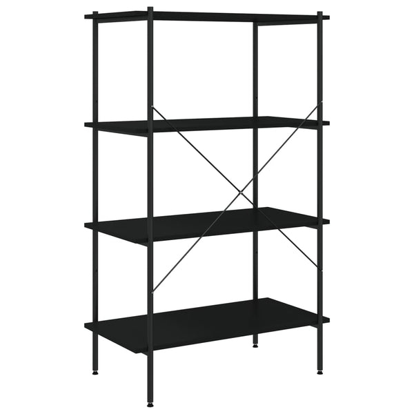 vidaXL Étagère à 4 niveaux noir 80x40x130 cm