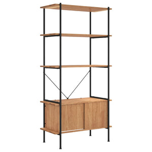 Regal mit Schrank, 5 Böden, 80x40x163 cm