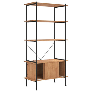 Regal mit Schrank, 5 Böden, 80x40x163 cm