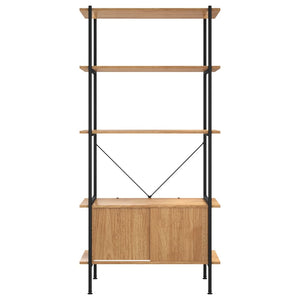 Regal mit Schrank, 5 Böden, 80x40x163 cm