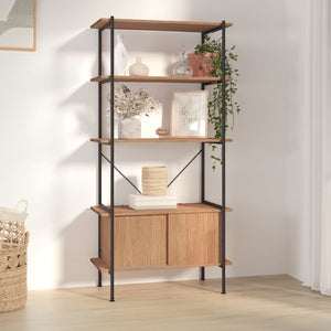 Regal mit Schrank, 5 Böden, 80x40x163 cm