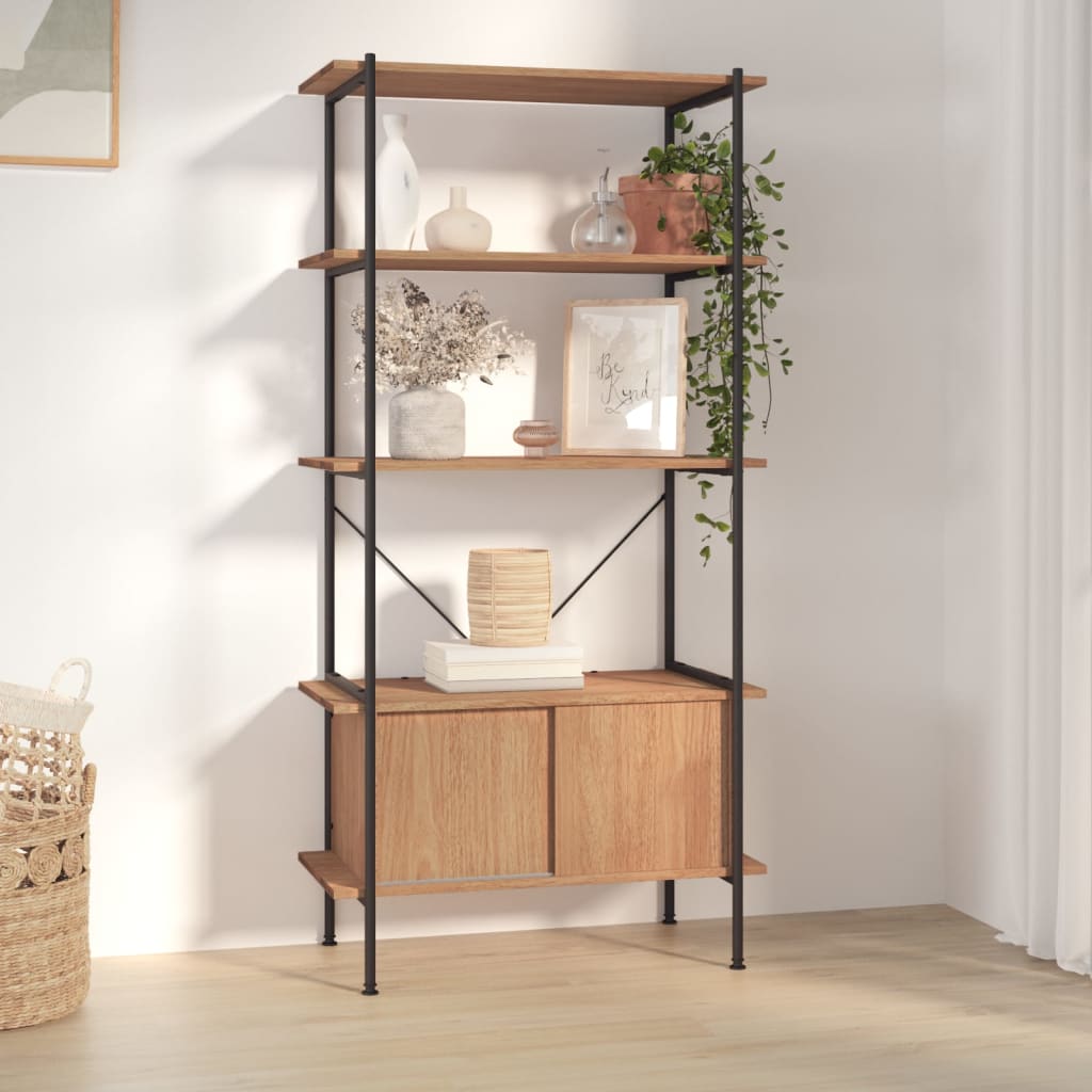 Regal mit Schrank, 5 Böden, 80x40x163 cm