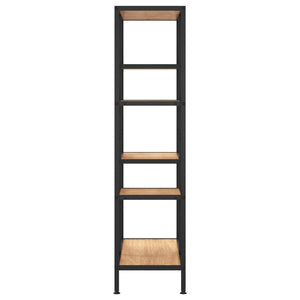 Bücherregal 80x30x120 cm Stahl/Holz