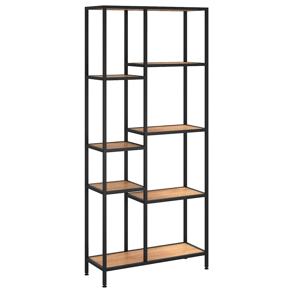 Bücherregal 80x30x180 cm Stahl/Holz
