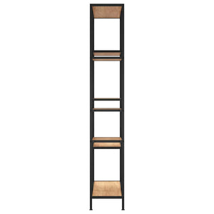 Bücherregal 80x30x180 cm Stahl/Holz