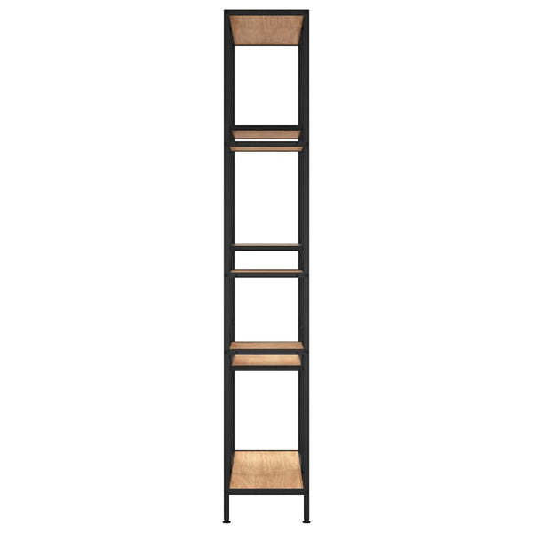 Bücherregal 80x30x180 cm Stahl/Holz
