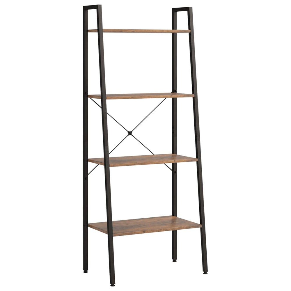 Standregal Dunkelbraun Schwarz 56x35x140 cm