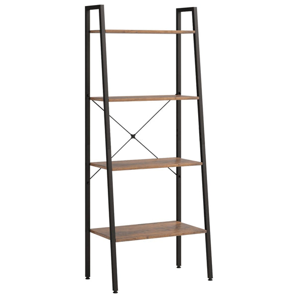 Standregal Dunkelbraun Schwarz 56x35x140 cm