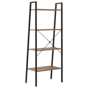 Standregal Dunkelbraun Schwarz 56x35x140 cm