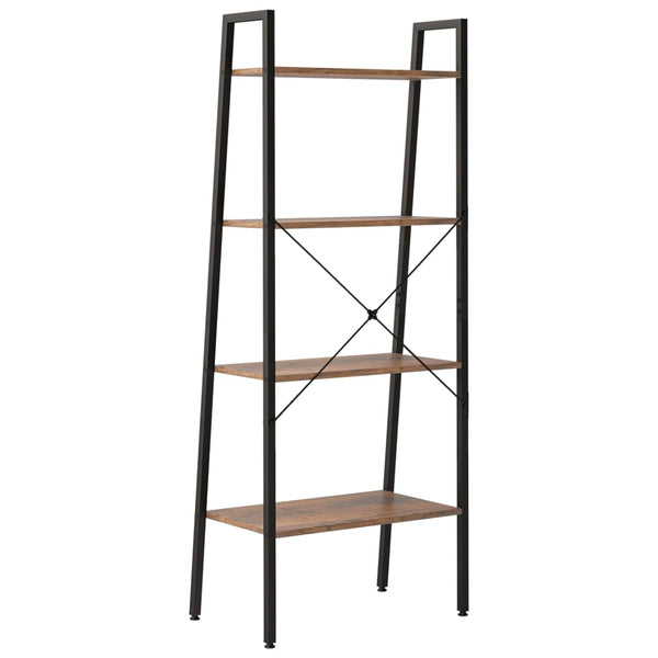 Standregal Dunkelbraun Schwarz 56x35x140 cm