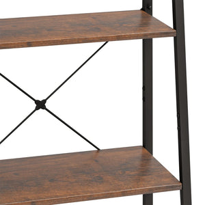 Standregal Dunkelbraun Schwarz 56x35x140 cm
