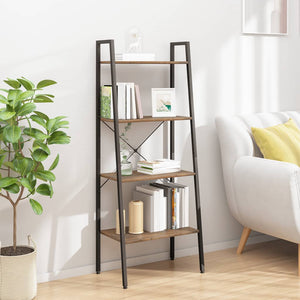 Standregal Dunkelbraun Schwarz 56x35x140 cm