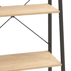 Standregal mit 5 Böden, Hellbraun/Schwarz