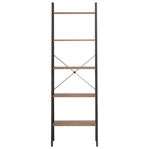 Standregal Dunkelbraun/Schwarz, 5 Böden, 174cm hoch