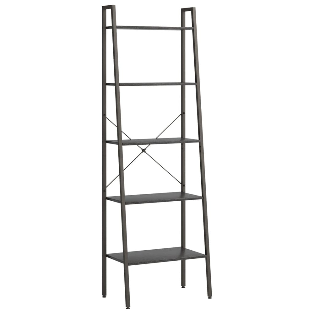 Schwarzes Standregal mit 5 Böden