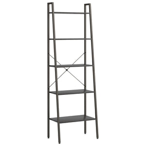 Schwarzes Standregal mit 5 Böden