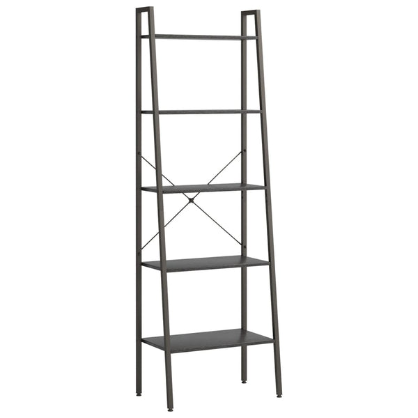 Schwarzes Standregal mit 5 Böden