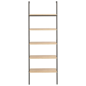 vidaXL Étagère échelle à 5 niveaux Marron clair et noir 64x35x185 cm