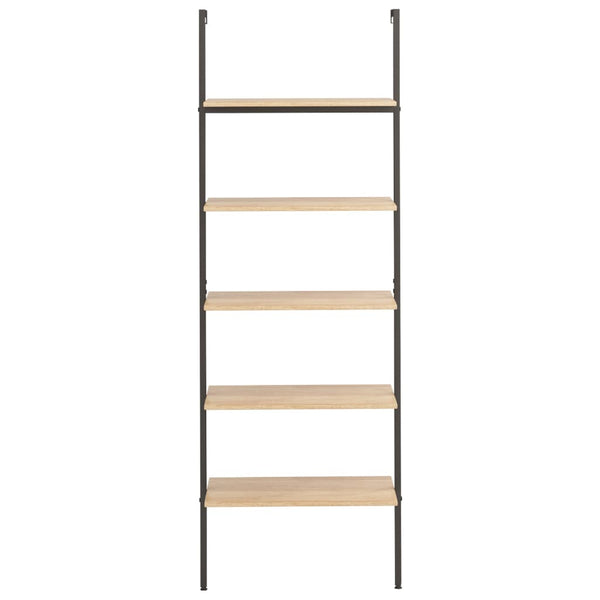 vidaXL Étagère échelle à 5 niveaux Marron clair et noir 64x35x185 cm