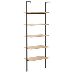 vidaXL Étagère échelle à 5 niveaux Marron clair et noir 64x35x185 cm