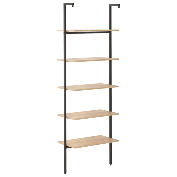 vidaXL Étagère échelle à 5 niveaux Marron clair et noir 64x35x185 cm