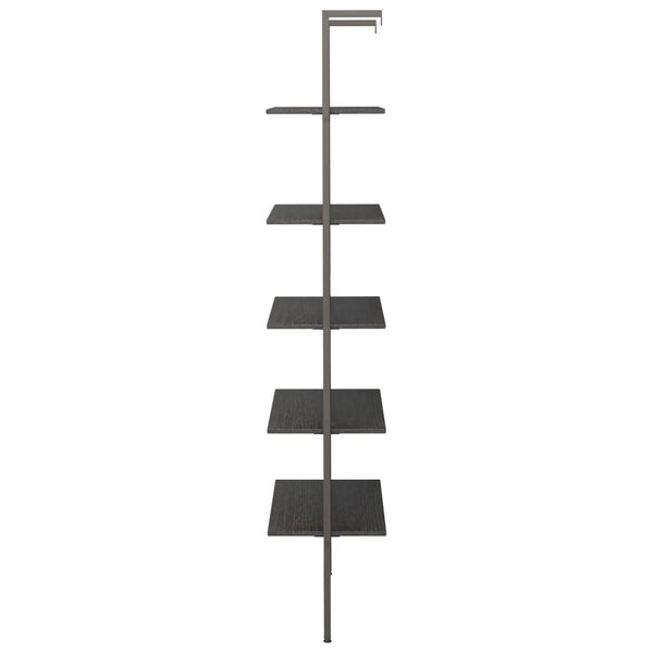 vidaXL Étagère échelle à 5 niveaux noir 64x35x185 cm