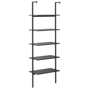 vidaXL Étagère échelle à 5 niveaux noir 64x35x185 cm