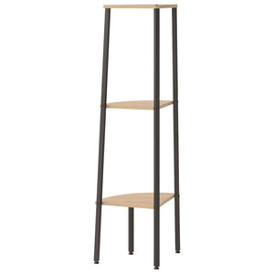 vidaXL Étagère d'angle à 3 niveaux marron clair et noir 45,5x31,5x120 cm
