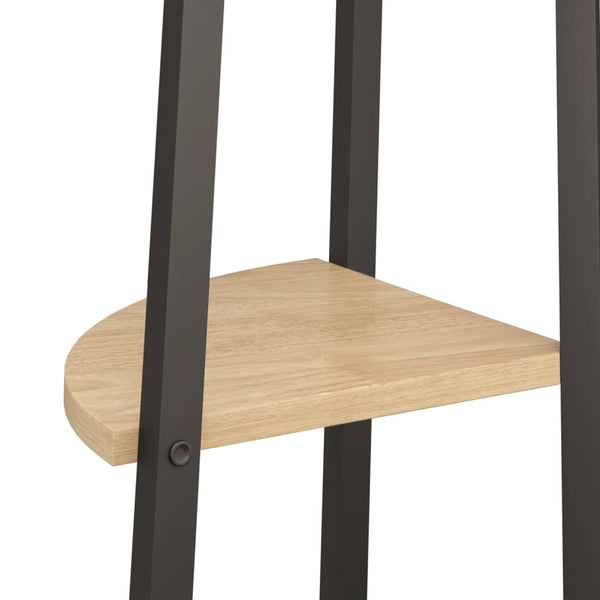 Eckregal, 4-stöckig, Hellbraun/Schwarz, 150 cm