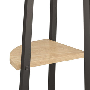 vidaXL Étagère d'angle à 5 niveaux Marron clair et noir 45,5x31,5x180 cm