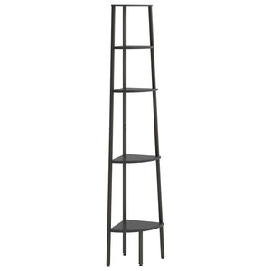 vidaXL Étagère d'angle à 5 niveaux Noir 45,5x31,5x180 cm