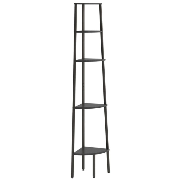 vidaXL Étagère d'angle à 5 niveaux Noir 45,5x31,5x180 cm