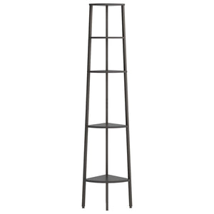 vidaXL Étagère d'angle à 5 niveaux Noir 45,5x31,5x180 cm