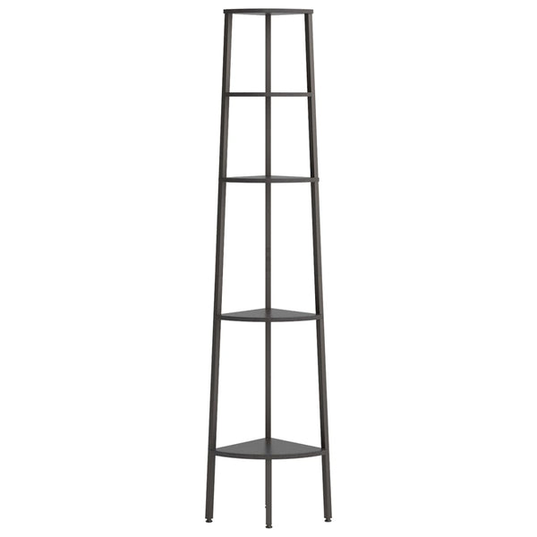vidaXL Étagère d'angle à 5 niveaux Noir 45,5x31,5x180 cm