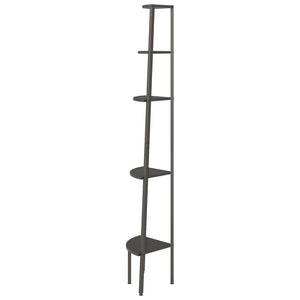vidaXL Étagère d'angle à 5 niveaux Noir 45,5x31,5x180 cm