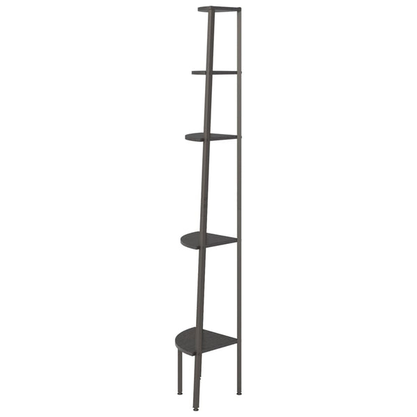 vidaXL Étagère d'angle à 5 niveaux Noir 45,5x31,5x180 cm