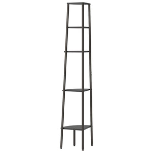 vidaXL Étagère d'angle à 5 niveaux Noir 45,5x31,5x180 cm